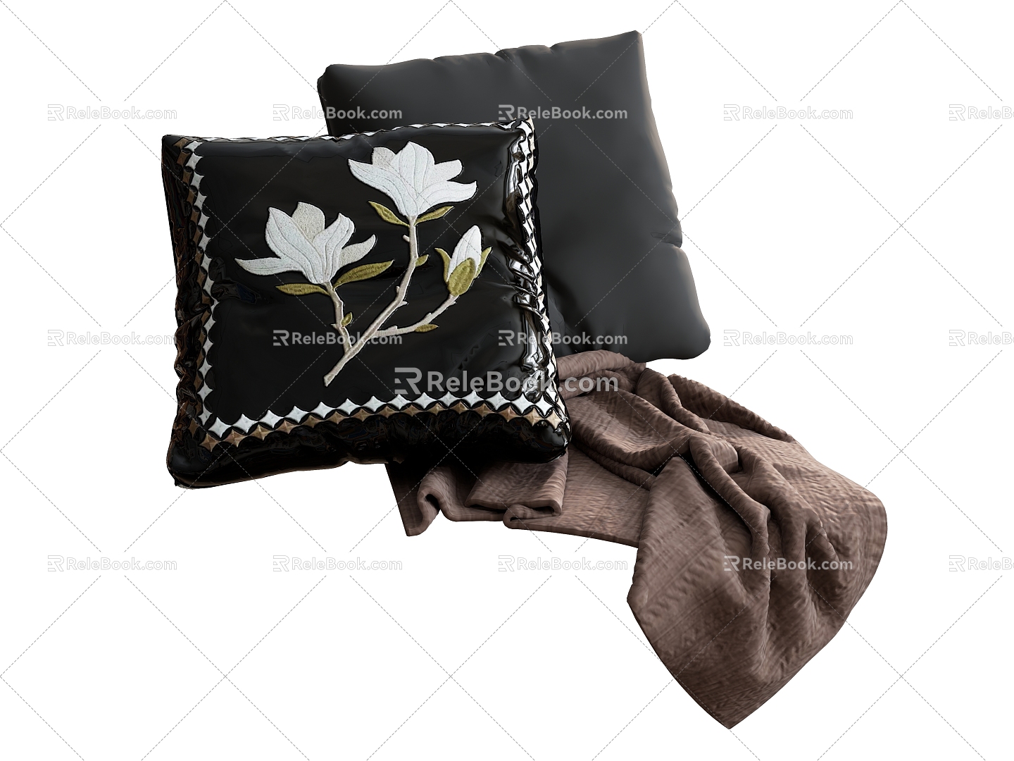 Pillow Blanket Sofa Blanket Fabric Pillow 3d model