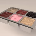 Multi Compartment Food Grade Storage Container for Kitchen Spices and Grains 3d model