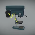 Sturdy Workbench Furniture Featuring Green Drill Press And Yellow Cords
