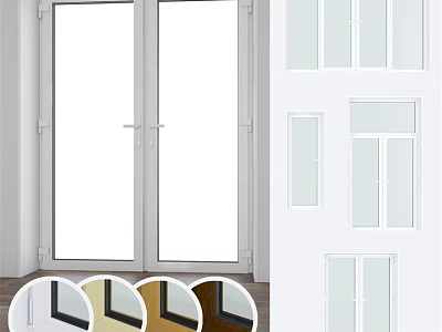 Modern Casement Windows With Multiple Color Options For Building Exterior And Interior 3d model