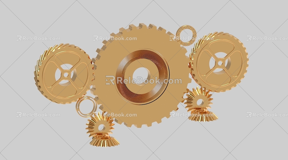 industrial gear transmission gear 887 3d model