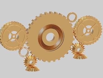 industrial gear transmission gear 887 3d model