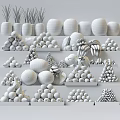 Modern fruit combination 3d model