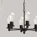 Industrial LOFT chandelier multi-head bulb chandelier 3d model