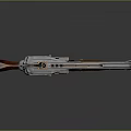 Classic Revolver With Metallic Finish And Wooden Grip Shiny Surface Design