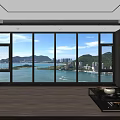 Spacious Living Room With Floor To Ceiling Windows Overlooking Sea Mountain And City View