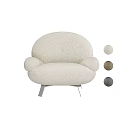 Plush Rounded Single Sofa With Soft Upholstery And Multiple Color Options