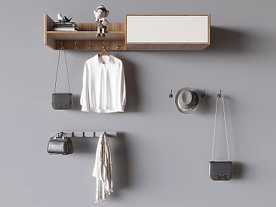 Modern Hook Clothes Hook Wall Hanging Rack Clothes Hat Bag Ornaments 3d model