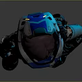 Futuristic Astronaut Spacesuit Design With Helmet Glowing Accents And Boots