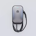 Public Electric Vehicle Charging Facility With Modern Design And Charging Cable