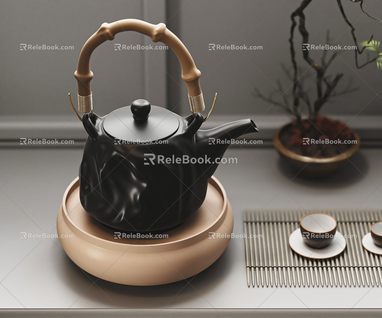 Modern Tea Set Teapot Tea Cup Tea Set 3d model