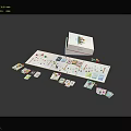 Vibrant Board Game Entertainment Set With Decorative Box Expanded Board Cards And Pieces