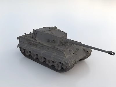 Military Main Battle Tank Featuring Long Barrel Tracks And Armor Turret 3d model