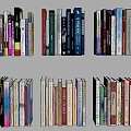 Books and Magazines Collection with Colorful Spines Arranged on Multiple Shelves