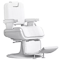 Green Leather Salon Chair With Ergonomic Design Adjustable Armrests And Footrest