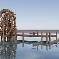 new chinese style windmill 3d model