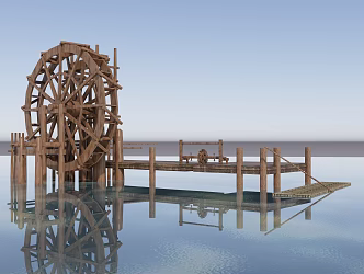 new chinese style windmill 3d model