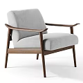 New Chinese Style Single Sofa Single Chair 3d model