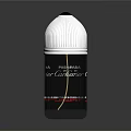 Silver Striped Cocktail Shaker With Transparent Bottom Black Lid And Colorful Liquid