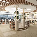 Modern Library Reading Room Library 3d model