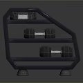 Black Dumbbell Rack With Neatly Arranged Multiple Weights For Fitness Training
