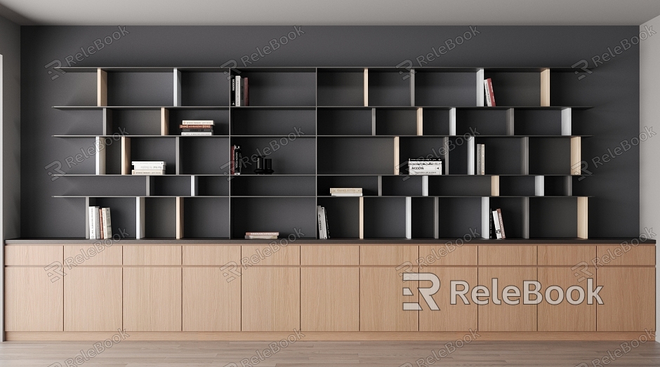 Modern bookcase model