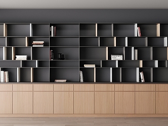 Modern bookcase 3d model