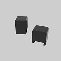 Elegant Modern Nightstand Design Featuring Wooden Panel And Metal Edge Trim Details