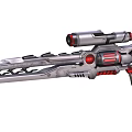 Science Fiction Gun Pistol Cyberpunk Gun Gun Game Gun Low Face Number Low Model Simple Model Game Sub-era Movie and TV Level Super Realistic High Precision 3d model