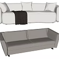 Modern Combination Sofa Fabric Double Sofa 3d model