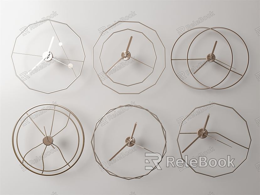 Modern clock wall decoration pendant model