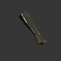 Sleek Metallic Prosthetic Leg With Modern Design And Reflection On Gray Background
