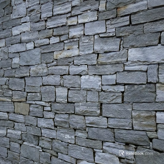 Building Exterior Wall With Natural Stacked Stone Texture And Classic Design 3d model 