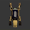 Yellow Robotic Dog With Mechanical Legs And Advanced Design Structure