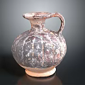 Vintage Handcrafted Earthenware Vase Sculpture Carving With Traditional Design And Handle