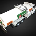 White PEMEX Fuel Tanker Truck With Green Leaf Logo And Orange Labels