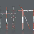 Industrial Power Transmission Towers With Various Structural Designs And Colors