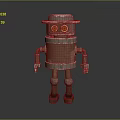 Robot Assistant Small Robot Butler Robot Butler Figure Game Figure 3d model