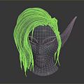 3D Model Of Elf Character With Long Hair And Pointed Ears Design