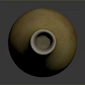 Yellow Textured Vase Sculpture Carving With Elegant Curved Shape And Ceramic Material