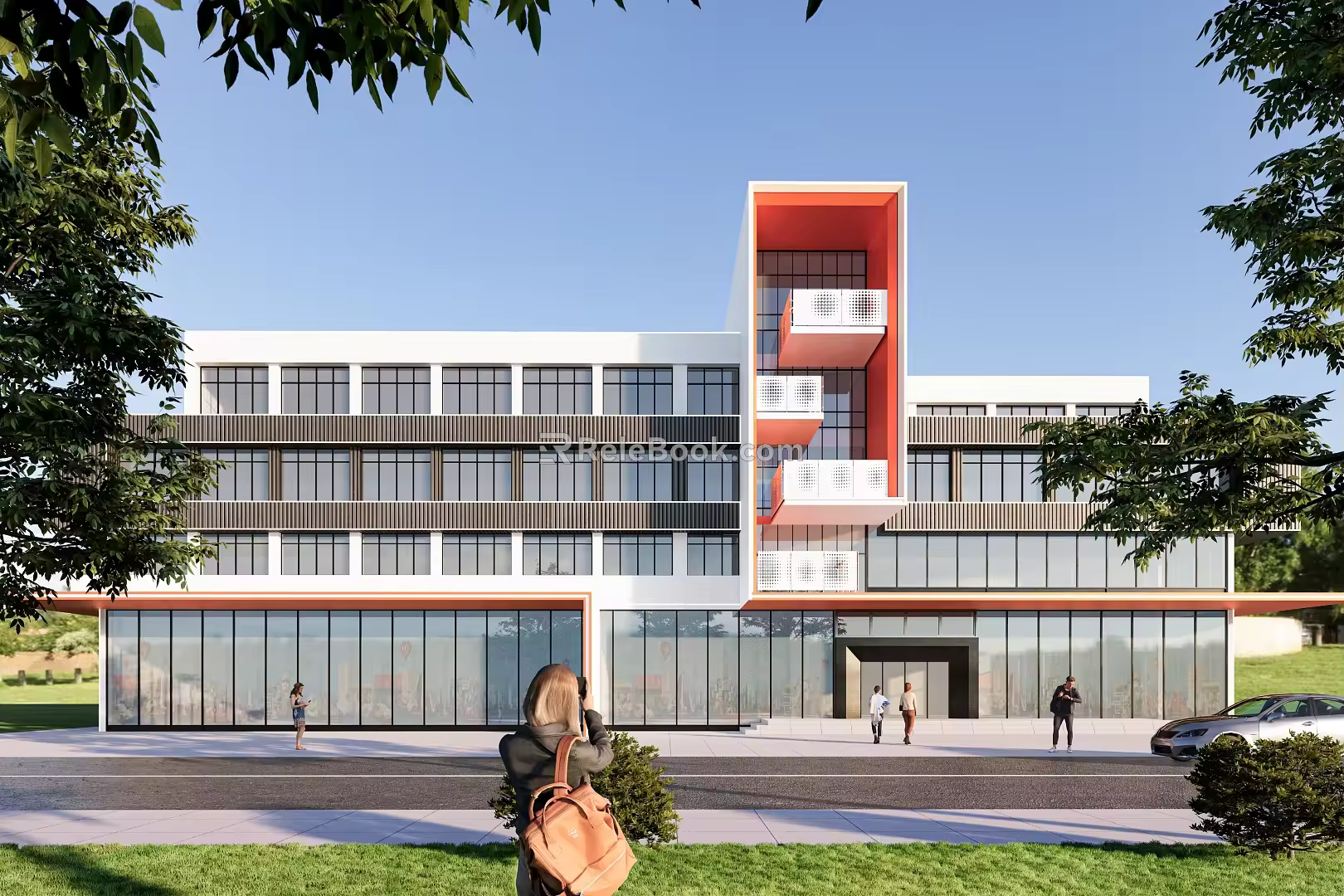 Multi-storey office building workshop 3d model