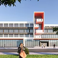 Multi-storey office building workshop 3d model