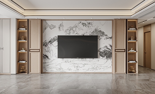 TV background wall 3d model