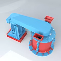 Industrial Vertical Crusher Equipment With Blue Red Body And Stable Base