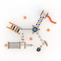Modern Slide Climbing Amusement Equipment 3d model