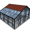 Various Glass Room Designs With Different Roof Structures And Frame Styles 3d model