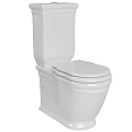 Modern White Ceramic Toilet With Tank And Seat For Bathroom Design