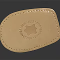 Genuine Leather Footwear Insole With Stitched Edges Perforated Details And Star Logo