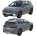 Hyundai SUV Car Front And Rear View 3d model