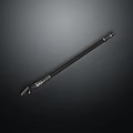 Vintage Decorative Cane With Wooden Body And Ornate Metal Accents On Carved Handle